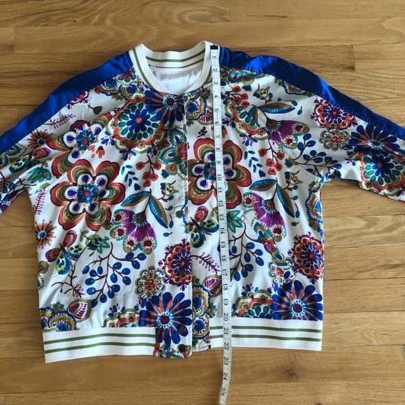Jackets & Blazers - Floral Multicolor Women's Reversible Bomber Jacket Boho